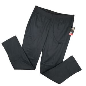 Dickies Scrubs Mid Rise Tapered Leg Pull-On Pants Large Tall DK125 Black NWT